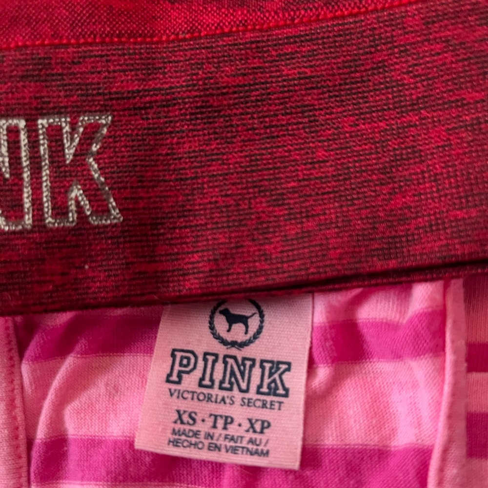 Pink Victoria’s Secret striped tank top and sports bra - Picture 2 of 9